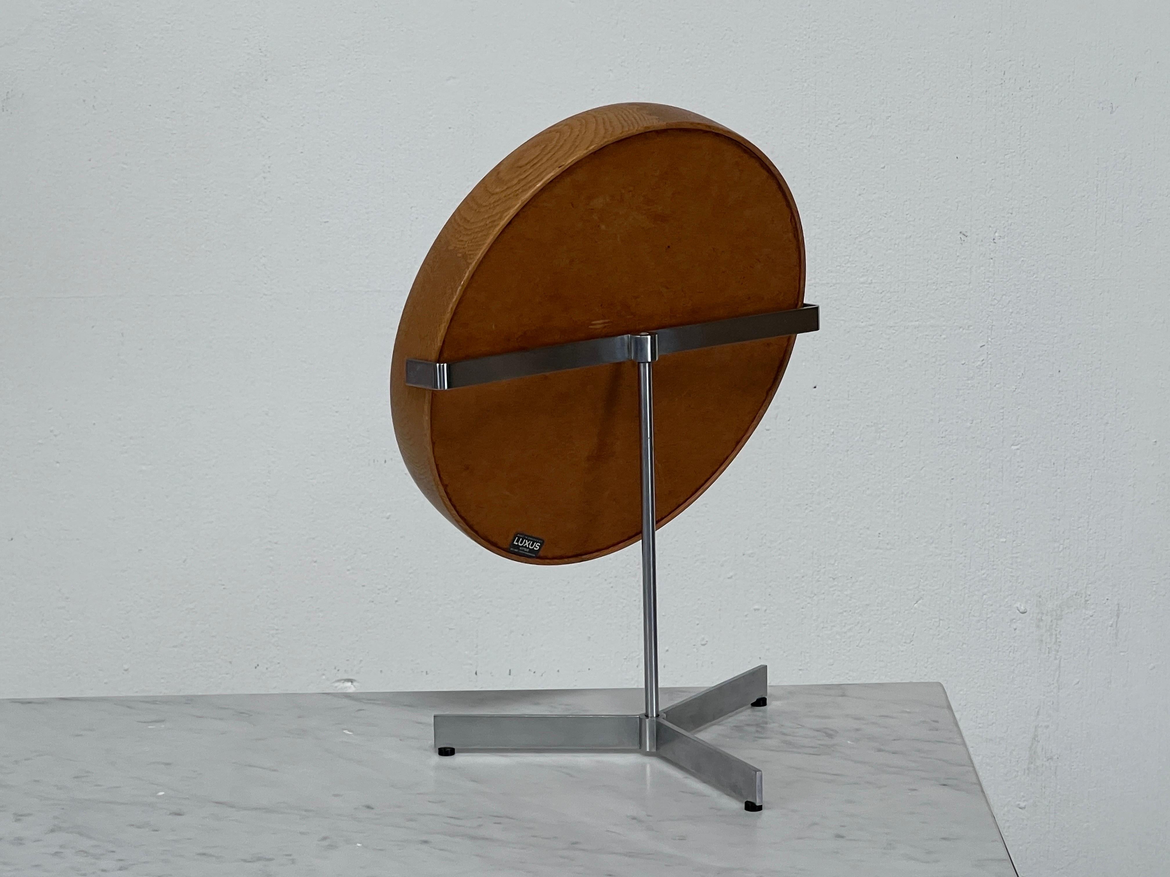 Oak Table Mirror by Uno & Östen Kristiansson for Luxus of Sweden, 1960s For Sale 2