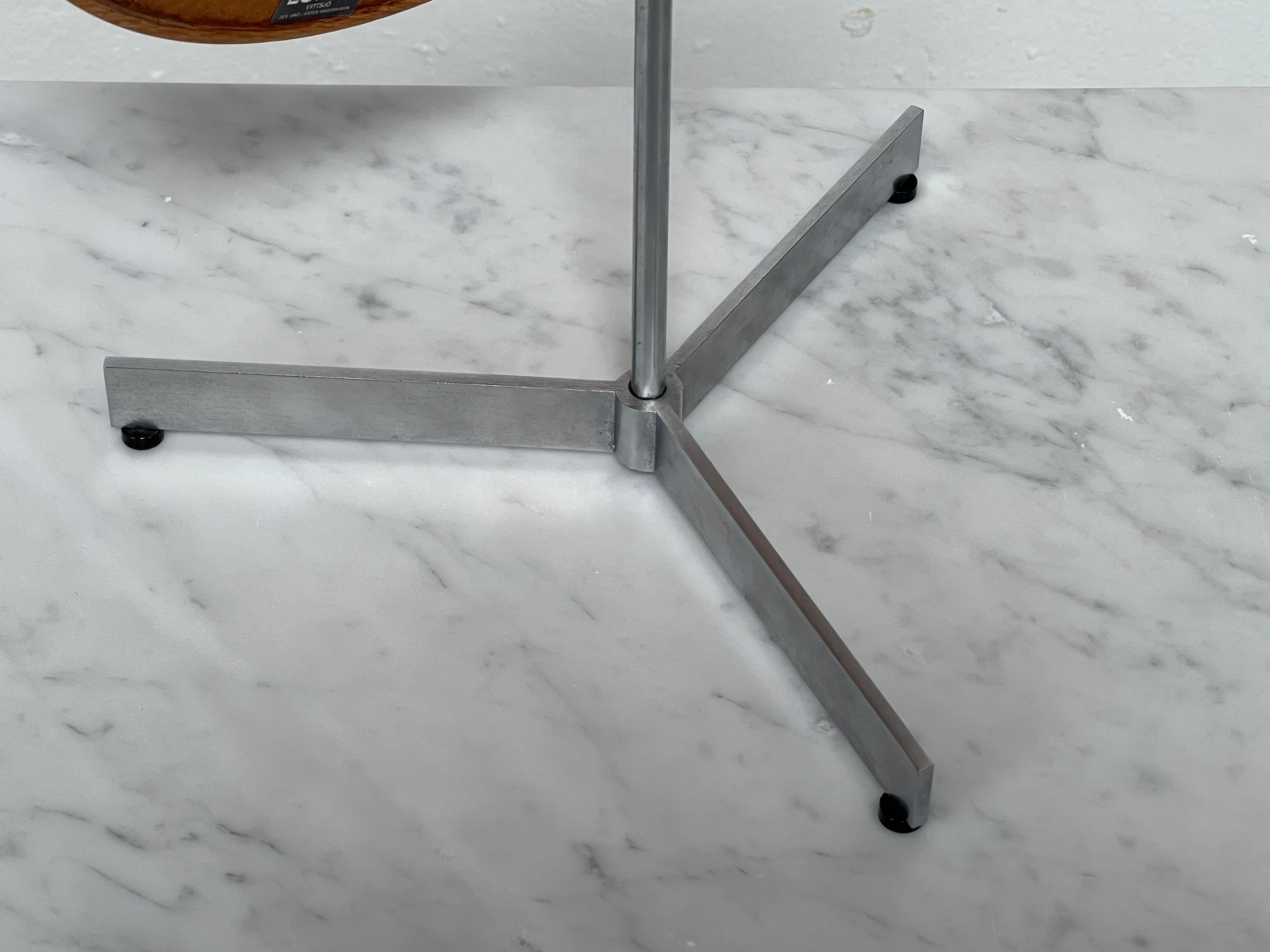 Espejo de mesa Oak Oak de Uno & Östen Kristiansson para Luxus of Sweden, años 60 en venta 4