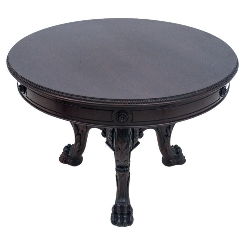 Oak table on lion's paws, Western Europe, circa 1920. For Sale