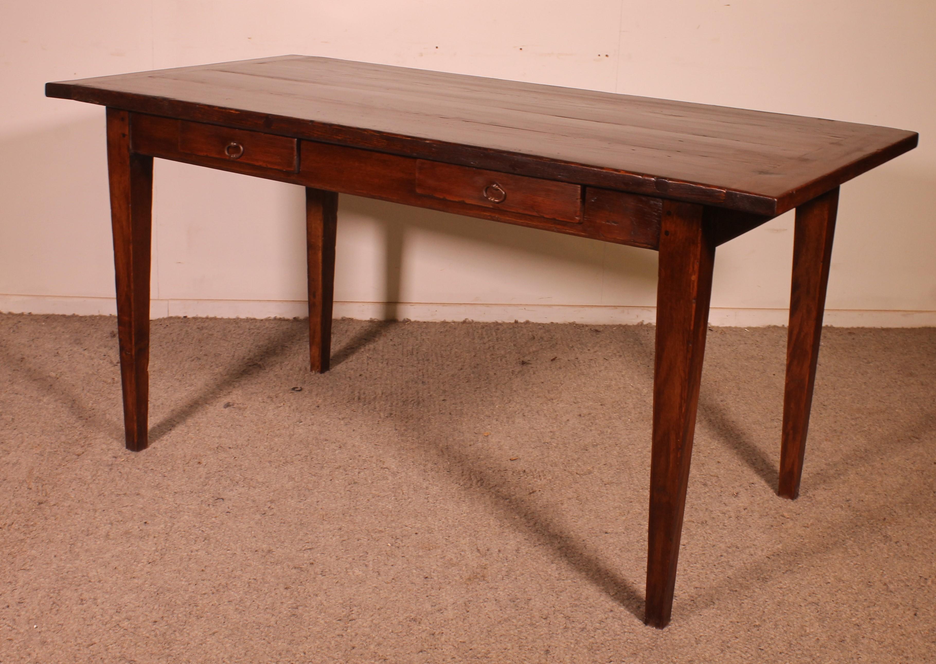 Oak Table Or Desk - 19th Century For Sale 3