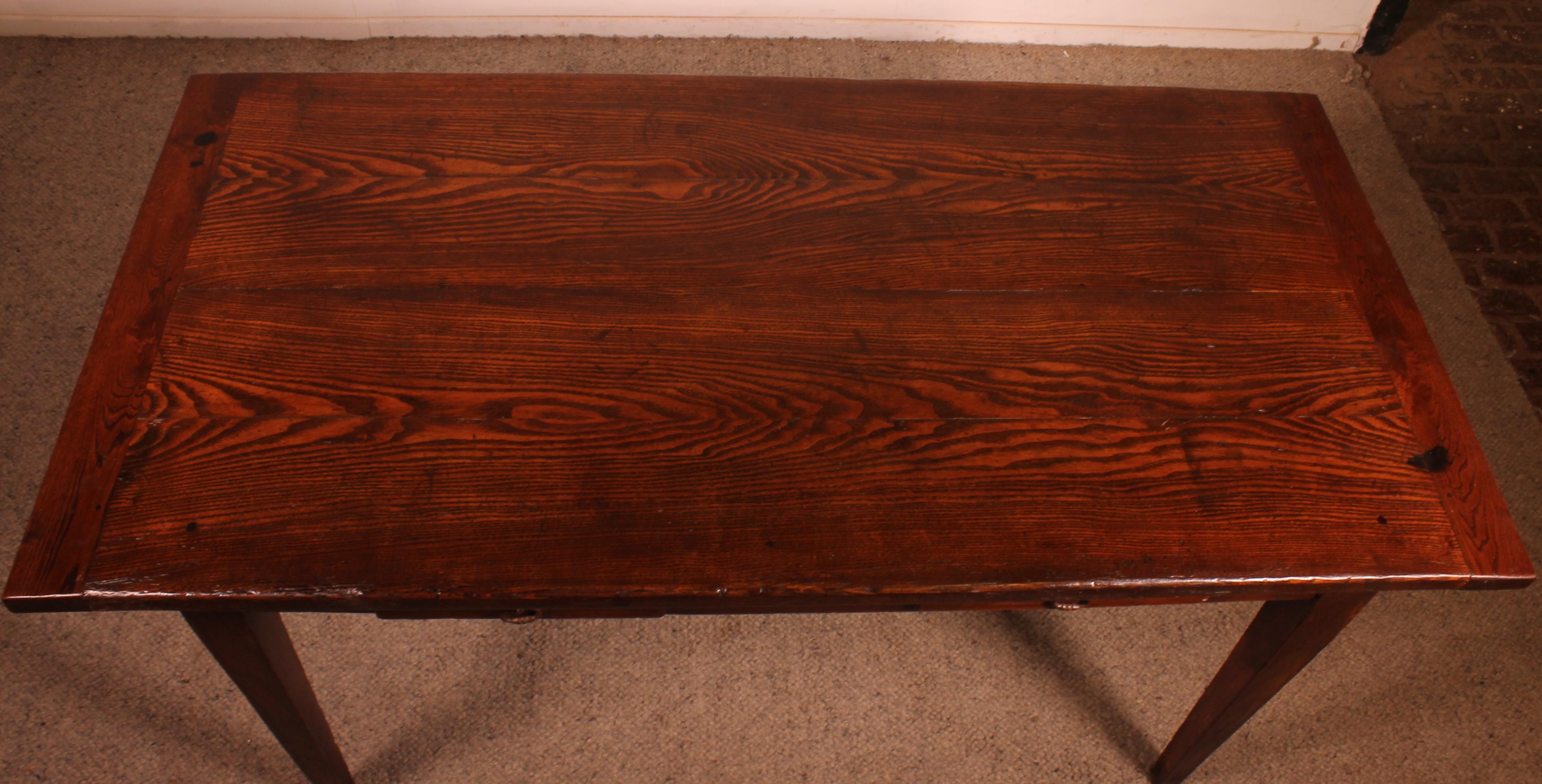 Oak Table Or Desk - 19th Century For Sale 4