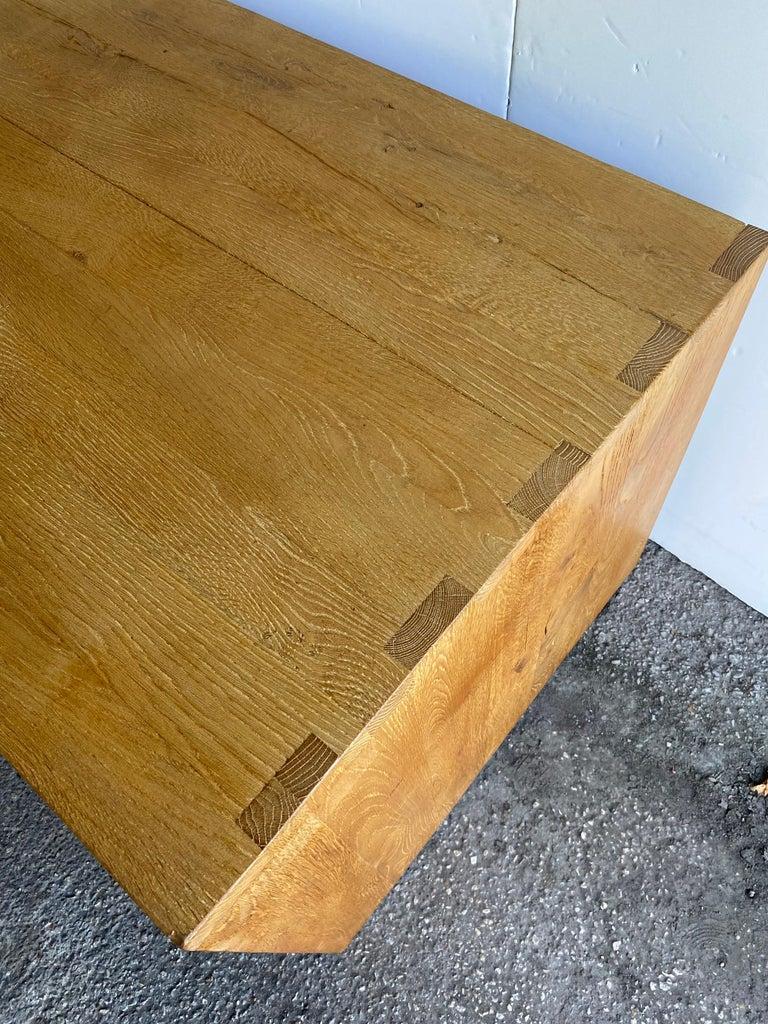 Oak Table or Desk Attributed Gilbert Pelletier, France, 1930s For Sale 2