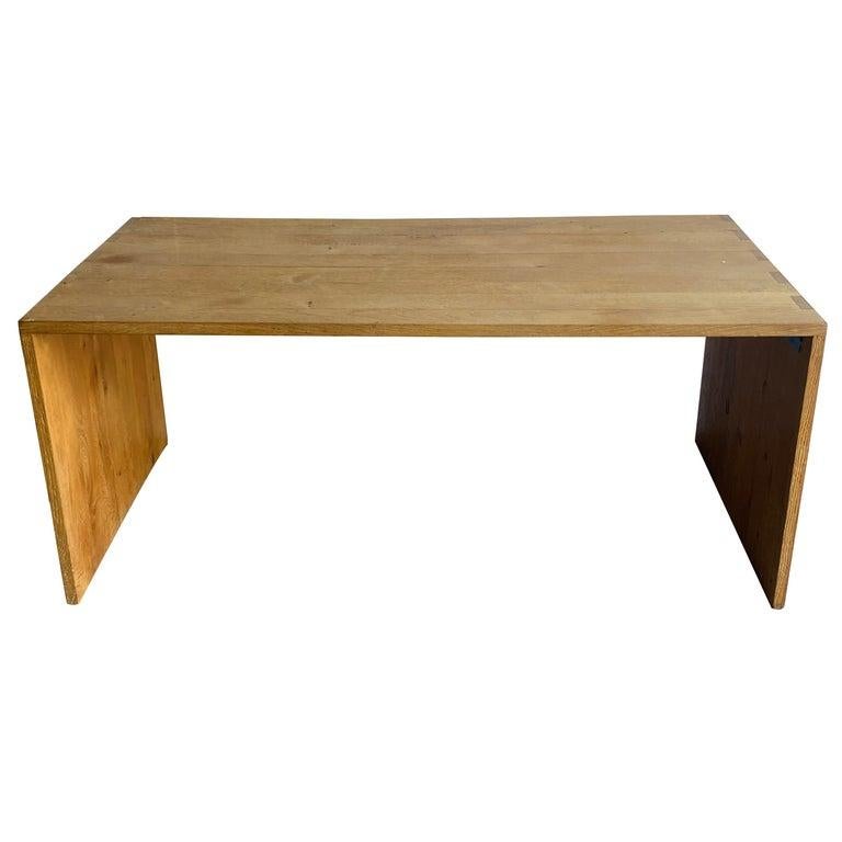 Oak Table or Desk Attributed Gilbert Pelletier, France, 1930s For Sale