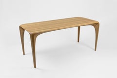 Unique French Oak Table Spline, Hand-Carved and Signed by Maxime Goléo