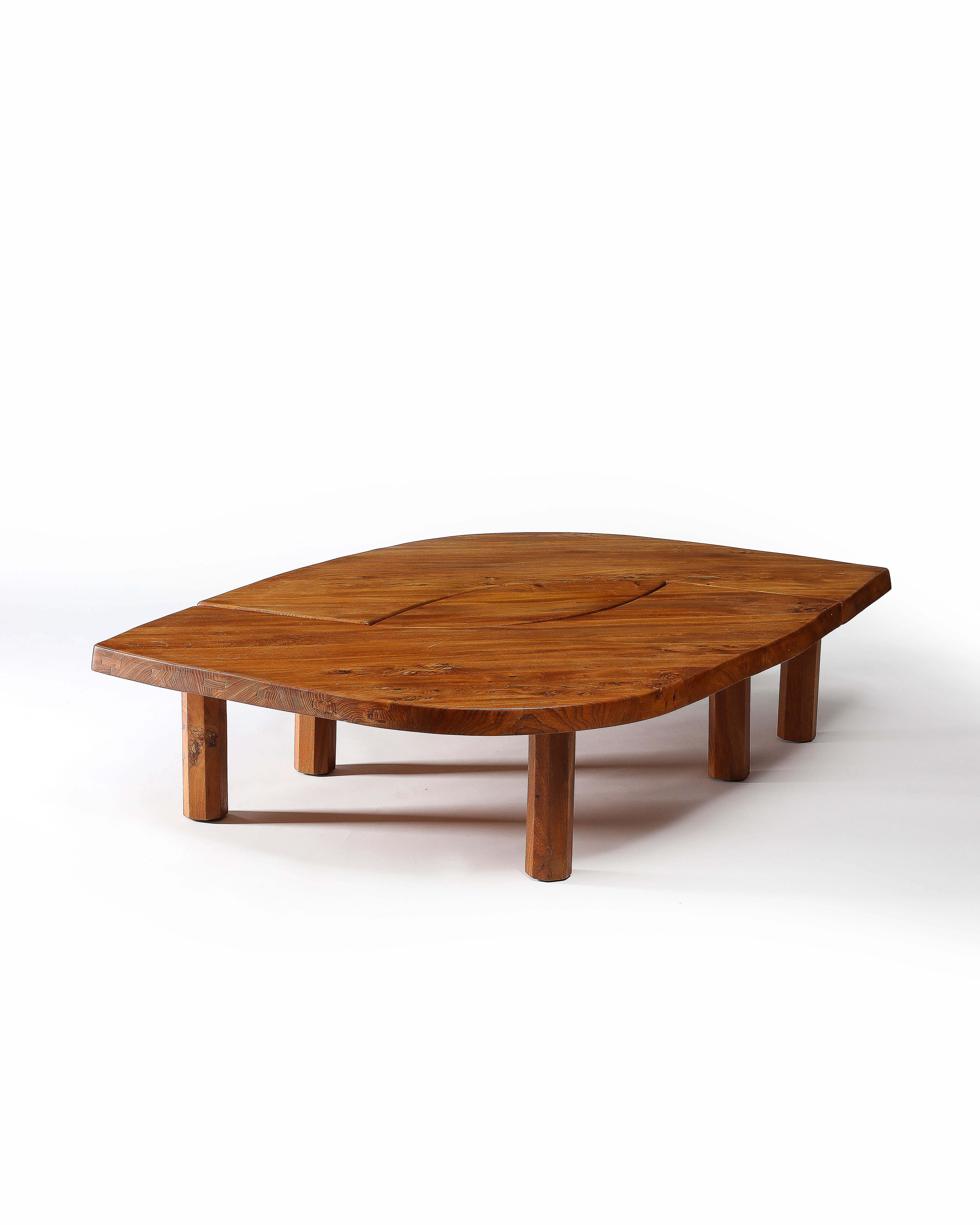 Oak Table T22C L'oeil by Pierre Chapo, France, 1972 For Sale 6