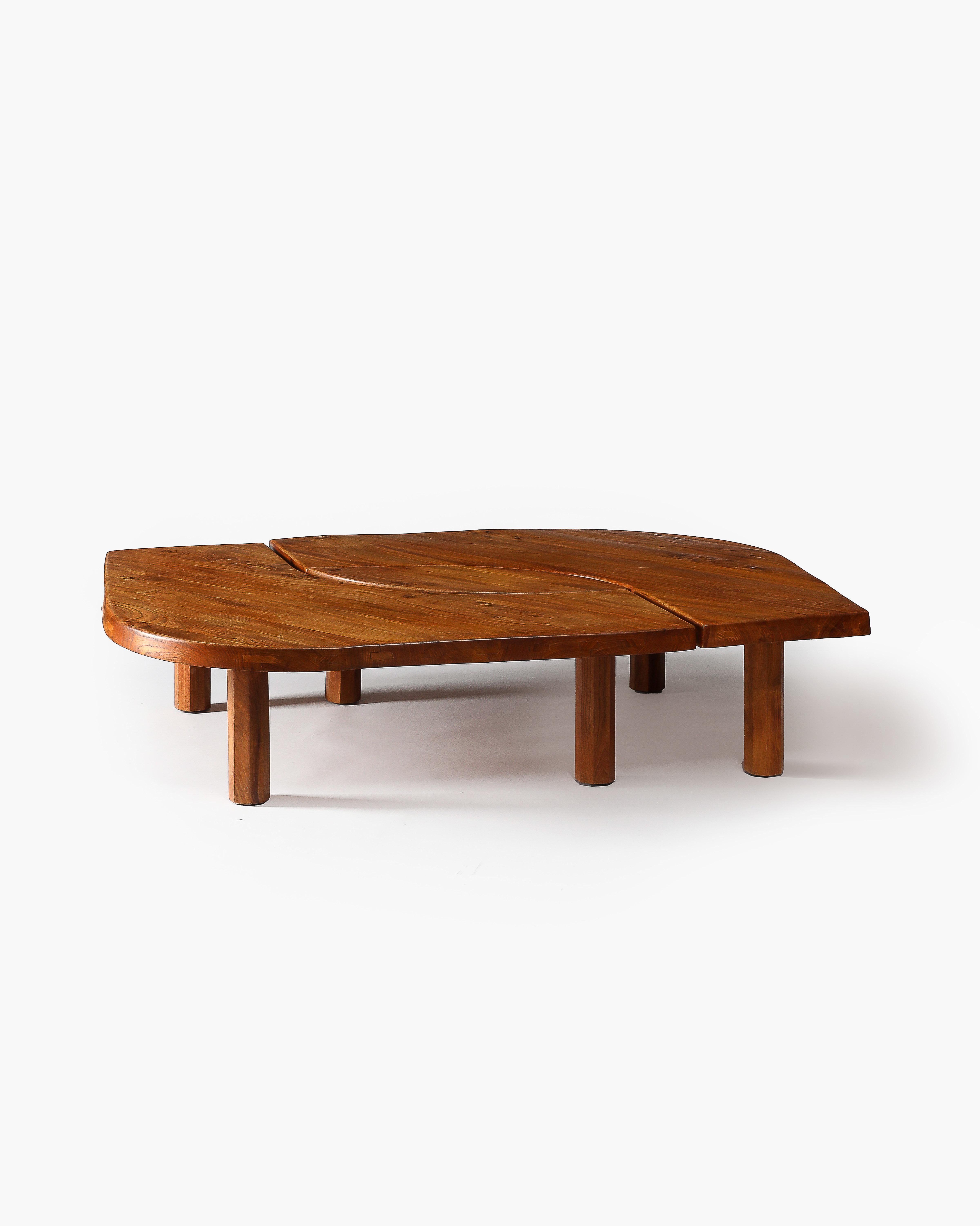 French Oak Table T22C L'oeil by Pierre Chapo, France, 1972 For Sale