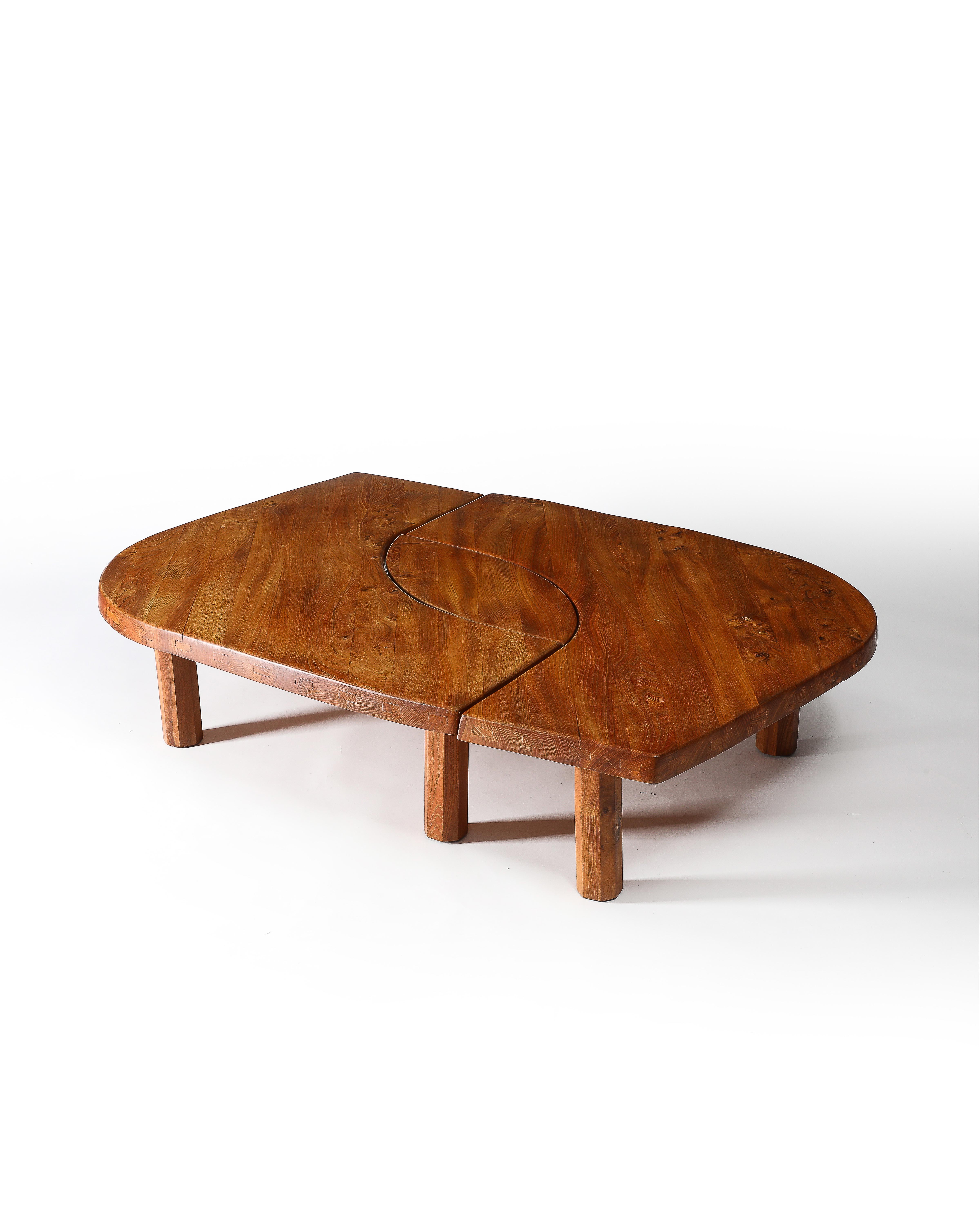 Oak Table T22C L'oeil by Pierre Chapo, France, 1972 For Sale 3