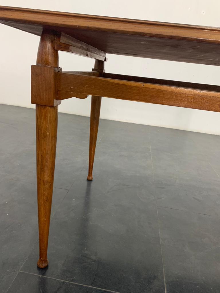 Mid-20th Century Oak Table with Laminate Top, 1950s For Sale