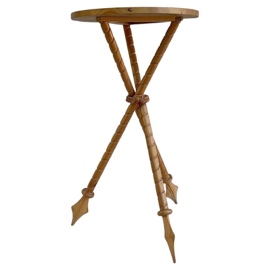 Oak Table with Spears Legs, Portugal 20th Century