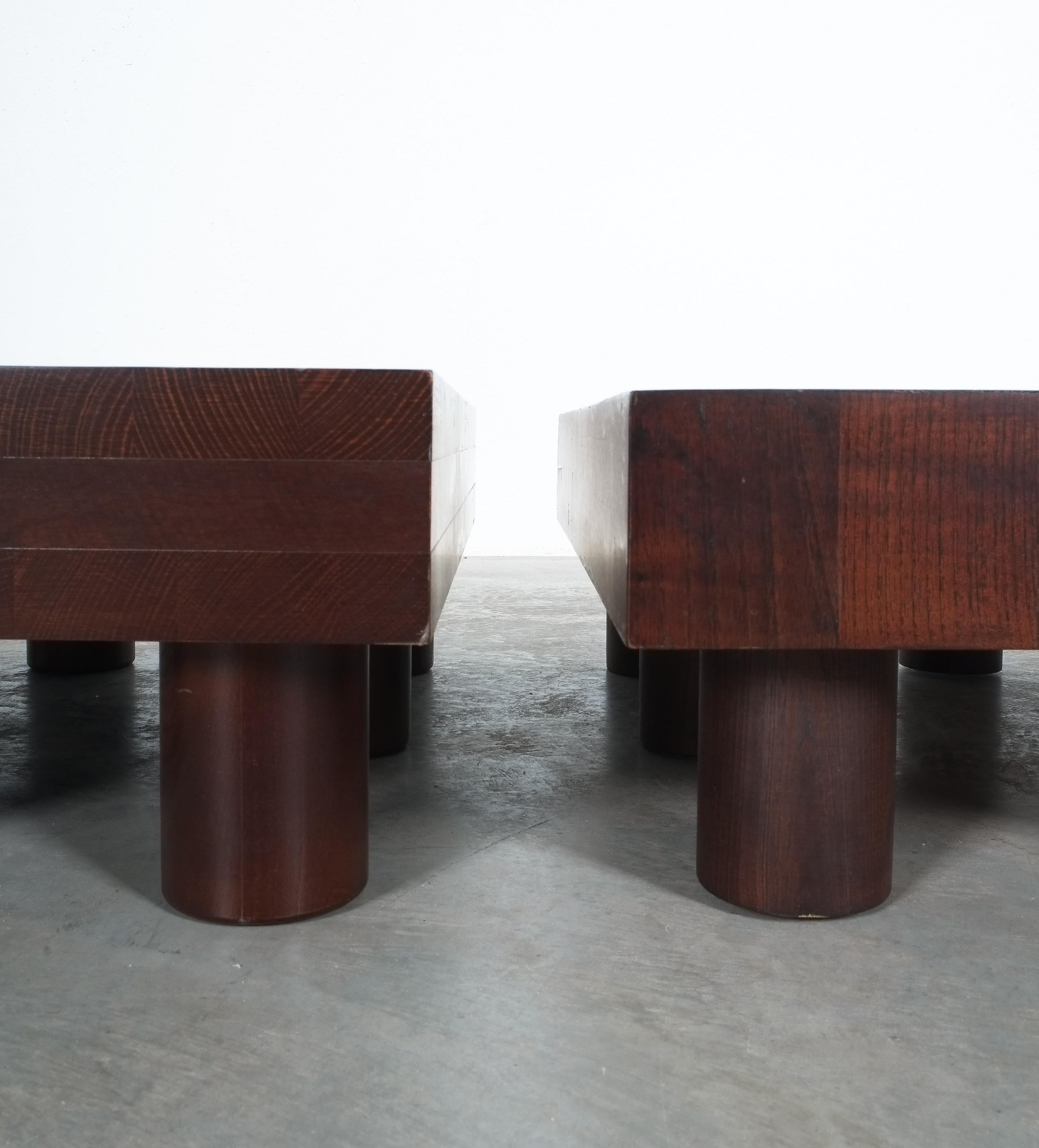 Oak Tables Solid Wood, France, circa 1970 In Good Condition In Vienna, AT
