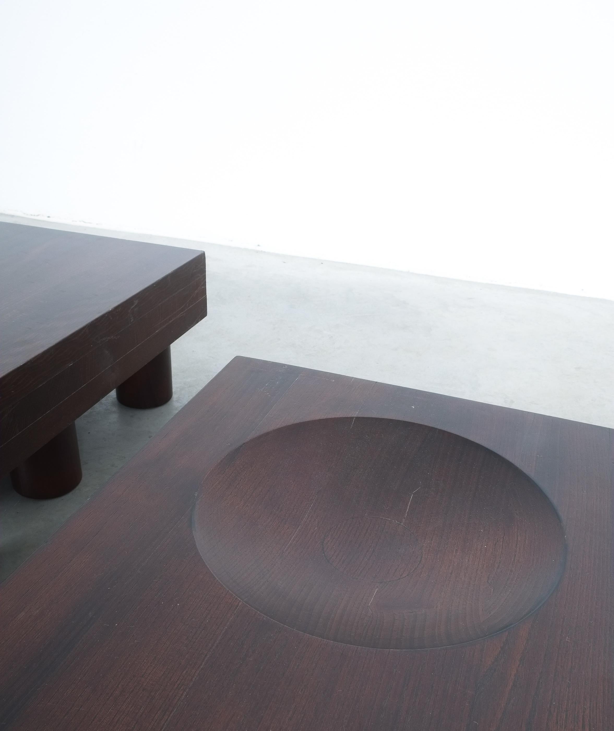 Mid-20th Century Oak Tables Solid Wood, France, circa 1970