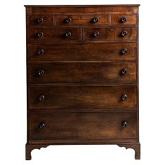 Antique Oak Tallboy Dresser, England, Circa 1780