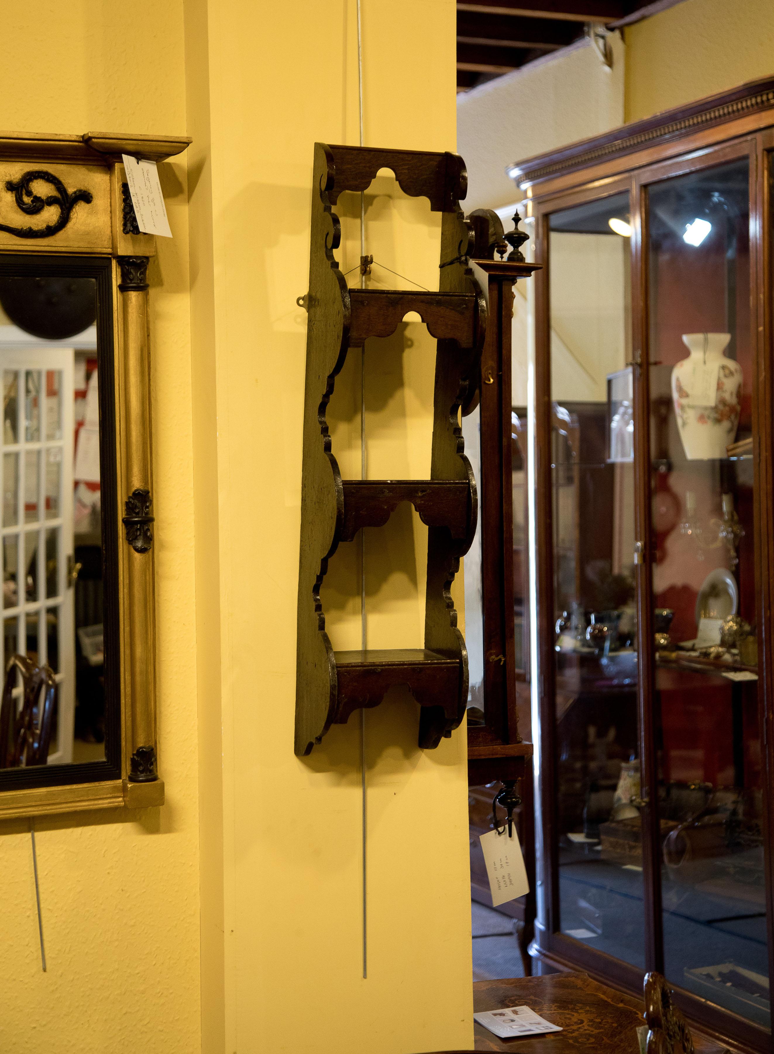 Mid-19th Century Oak Three Tier Wall Shelf, circa 1830