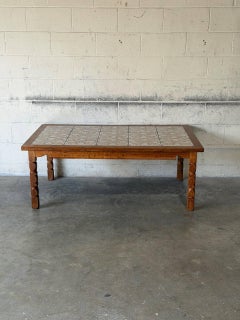 Table basse en carreaux de chêne, style danois « Mid-Century Modern », années 1960