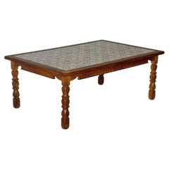 Table basse en carreaux de chêne, style danois « Mid-Century Modern », années 1960
