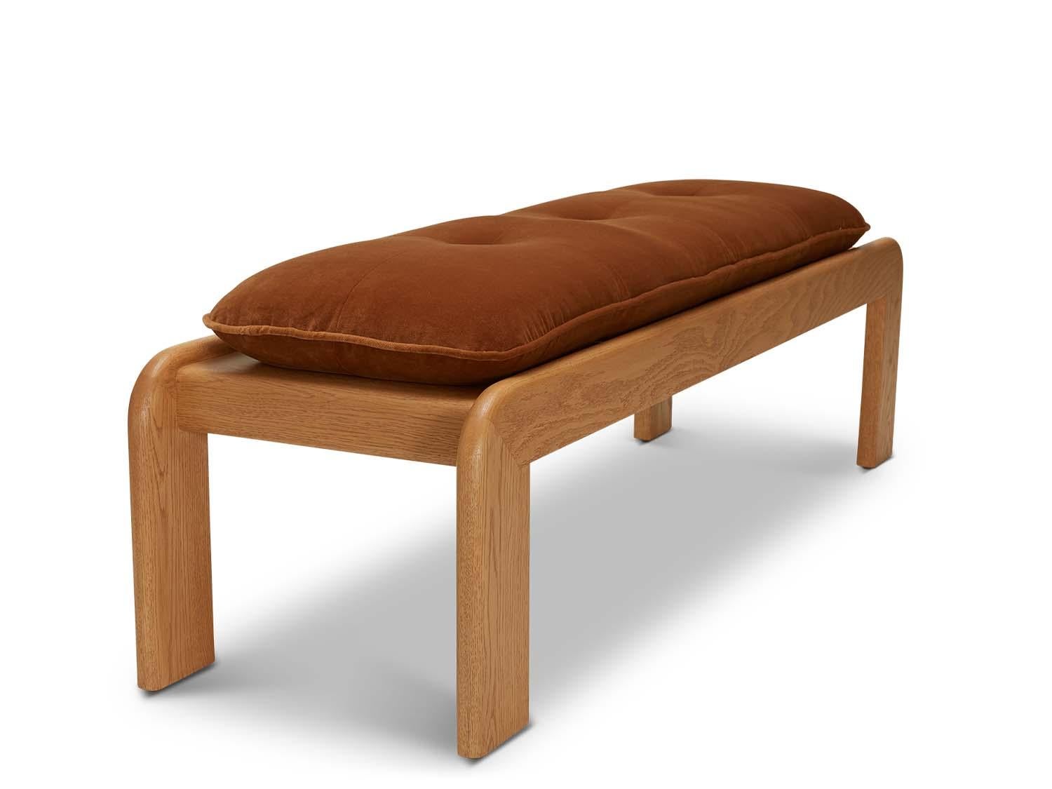 Mid-Century Modern Oak Topa Bench by Lawson-Fenning