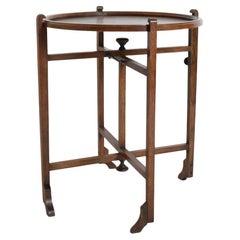 Oak travel game table, 1910s