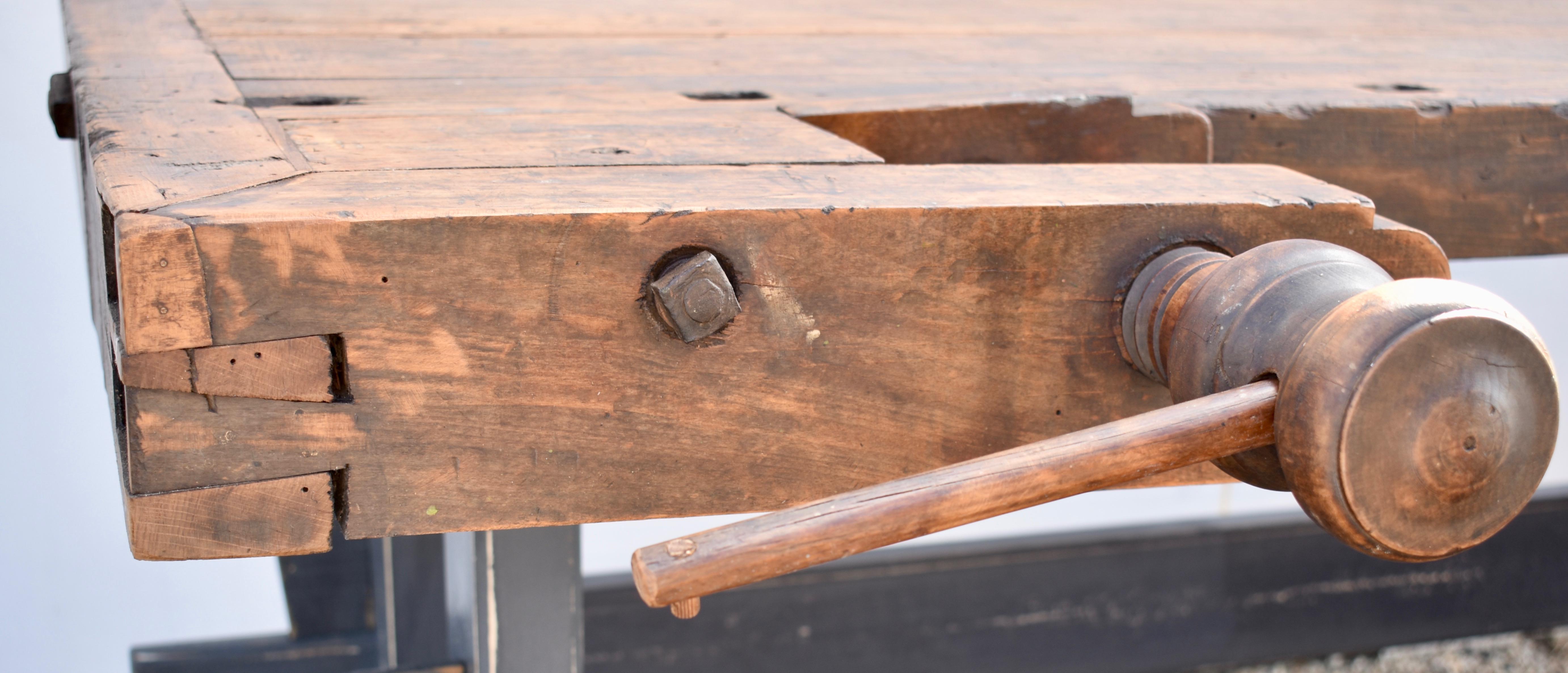 Oak Trestle-Base Carpenter's and Joiner's Bench For Sale 1