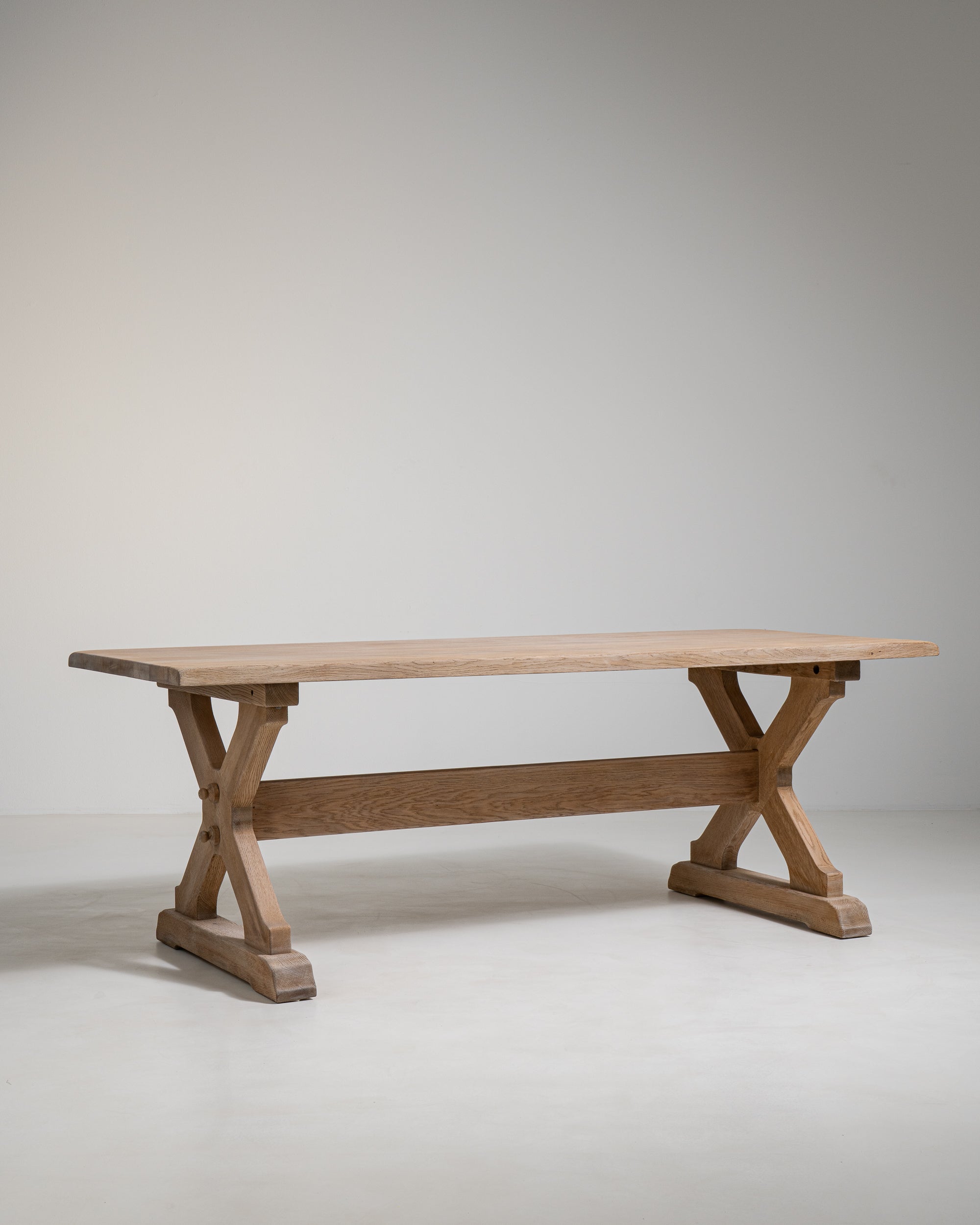 Oak Trestle Dining Table
