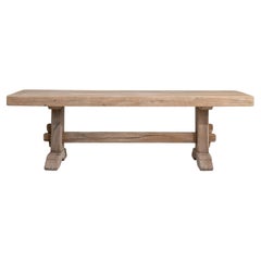 Oak Trestle Dining Table