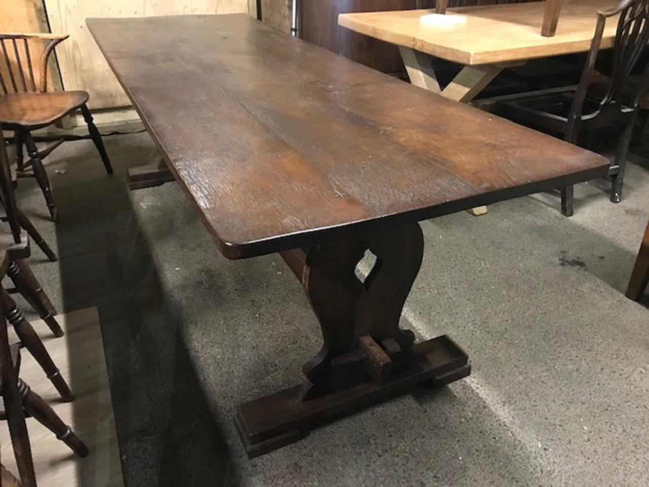 French Oak Trestle Table