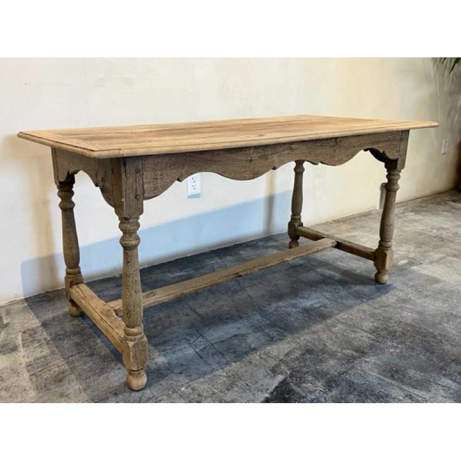 19th Century Oak Trestle Table, FR-1085 For Sale