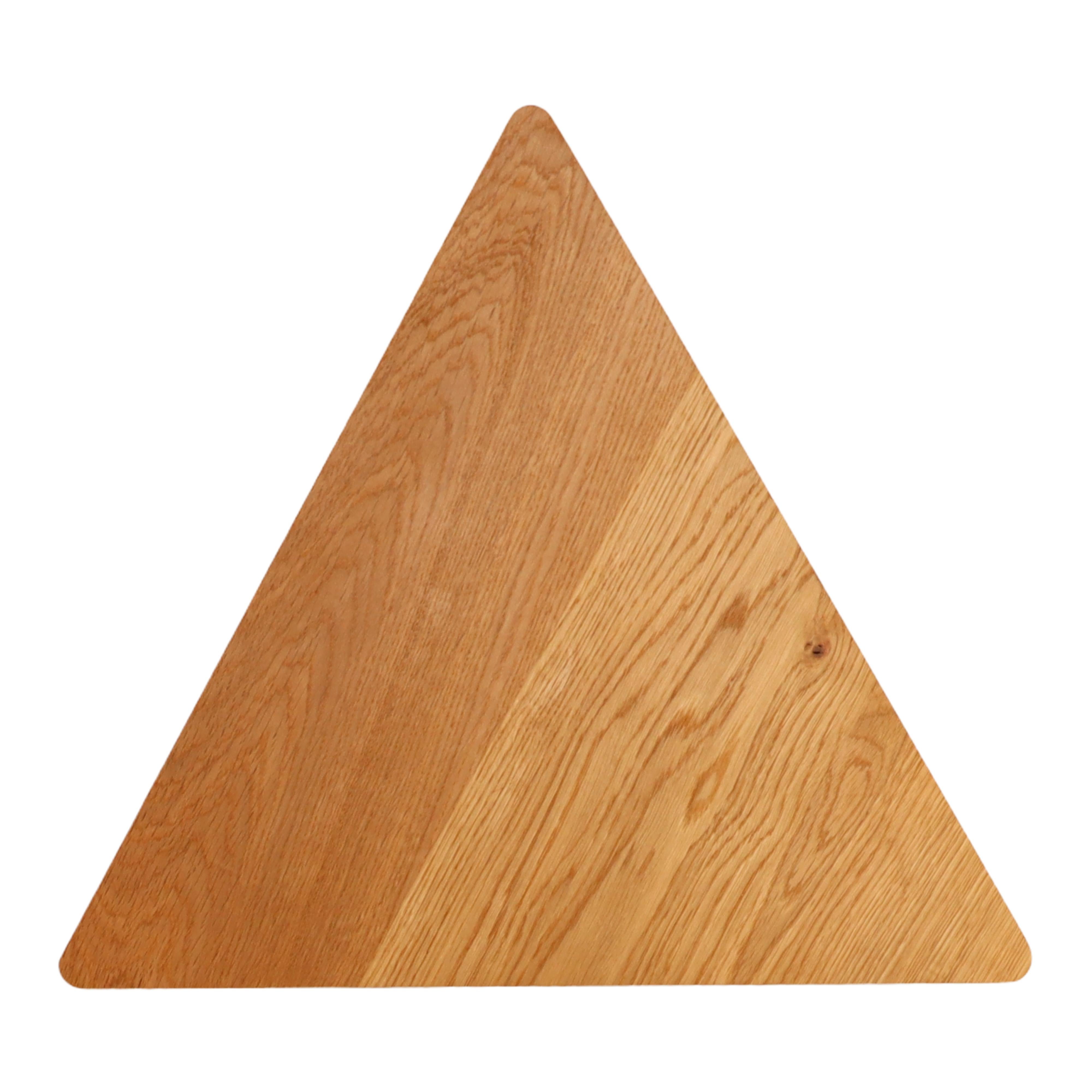 OAK Triform Pedestal Beistelltisch (Eichenholz) im Angebot
