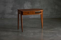 Oak Tripod Desk by Jacques Adnet, France, 1950s