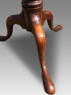 Oak Tripod Table, English, circa 1780