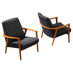 Oak "Tunis" Lounge Chairs by Inge Andersson for Bröderna Anderssons, 1960s