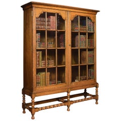 Oak Two-Door Bookcase