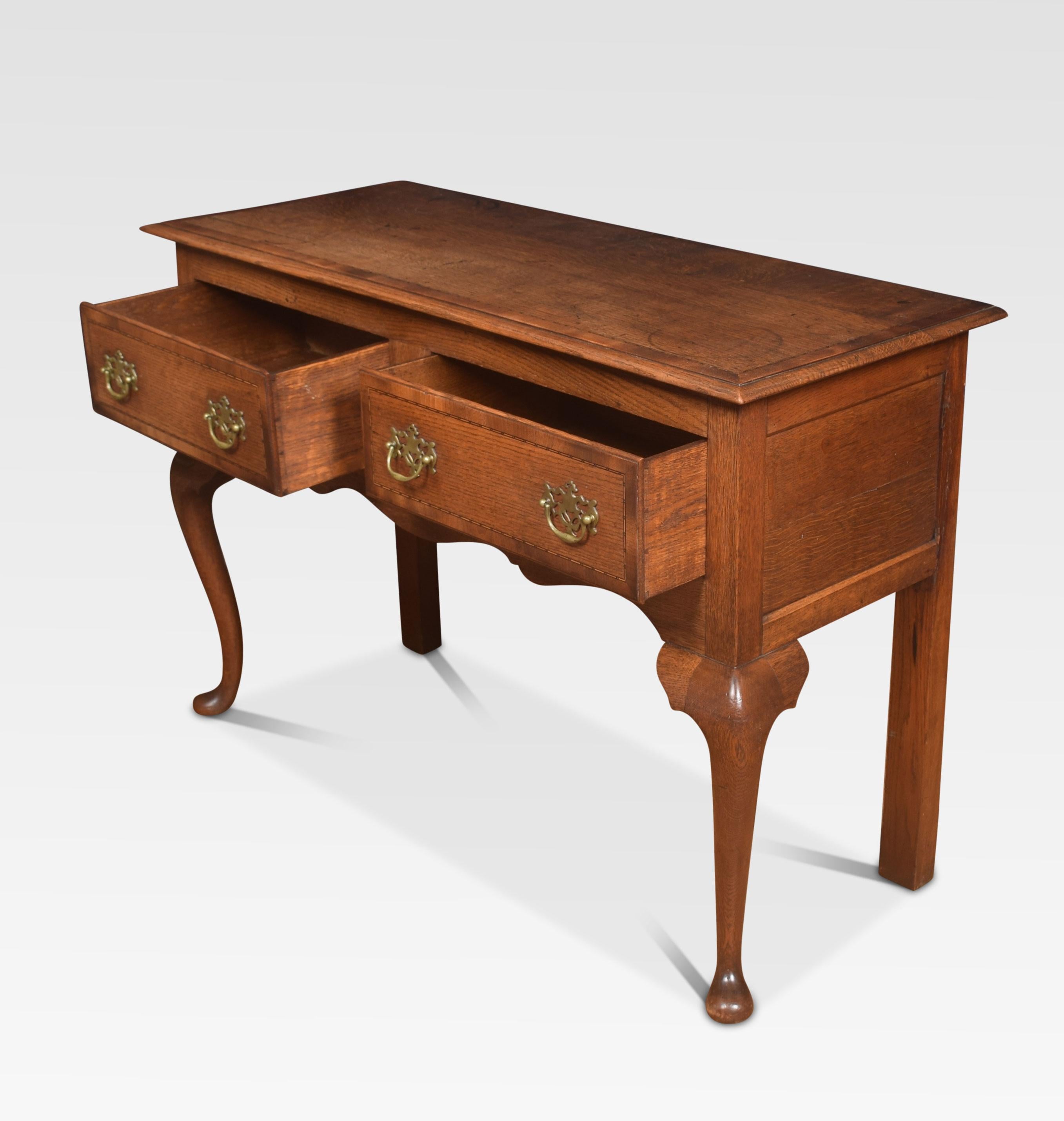 20th Century Oak Two Drawer Dresser For Sale