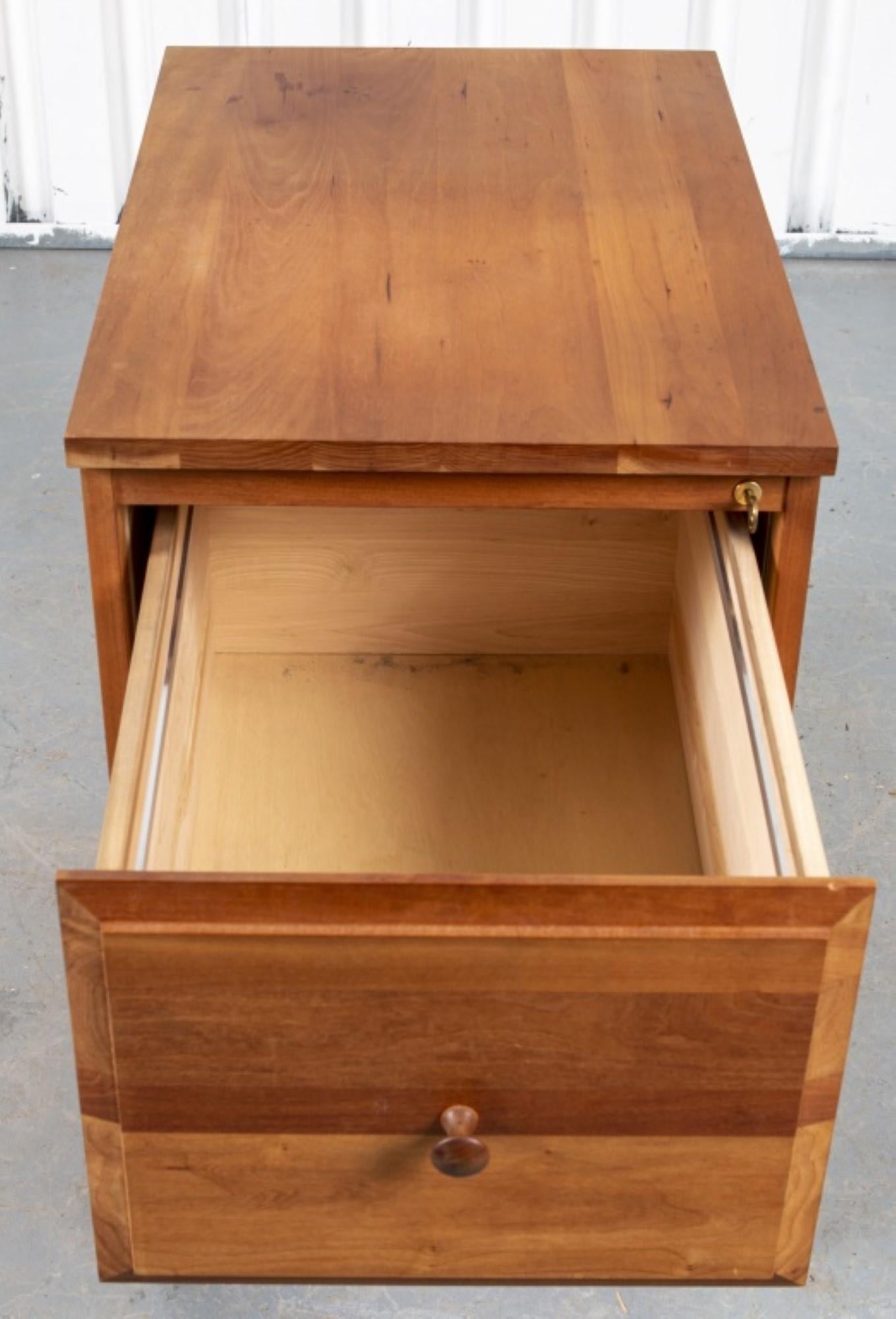 Oak Two Drawer File Cabinet 3