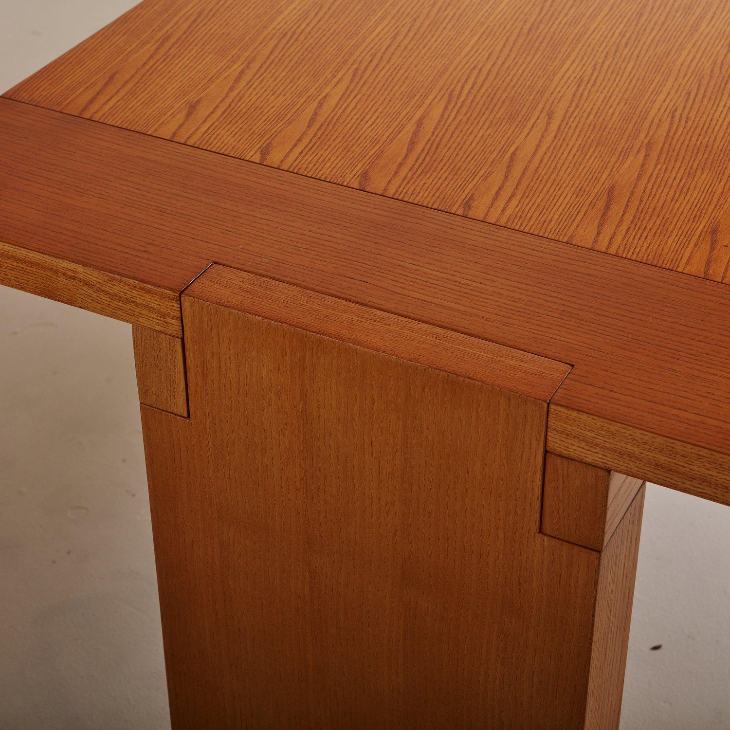 Oak Valmarana Dining Table by Carlo Scarpa for Gavina, Italy, 1970s 4