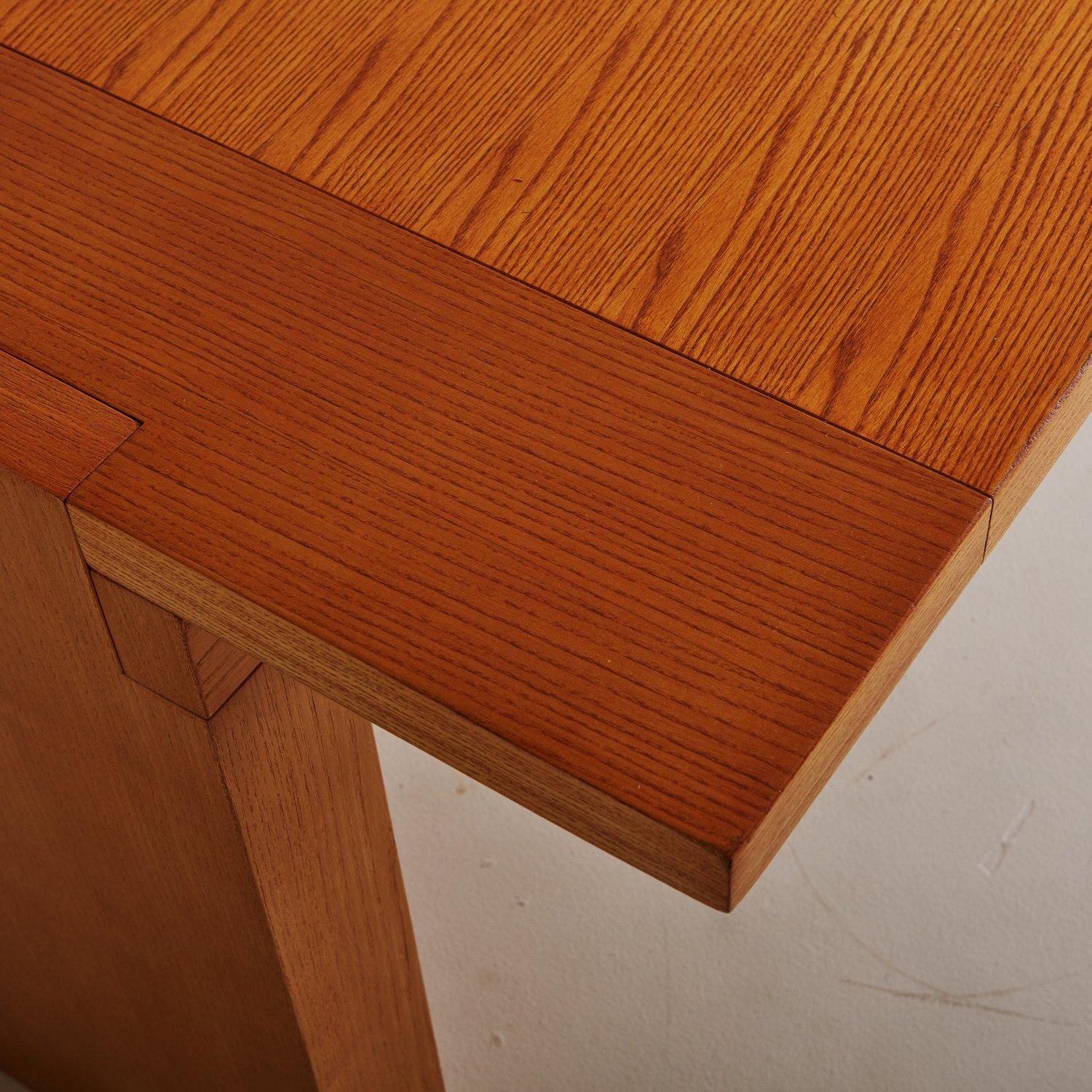 Oak Valmarana Dining Table by Carlo Scarpa for Gavina, Italy, 1970s 6