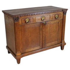Used Oak Vanity Commode From the 19th Century in Brown