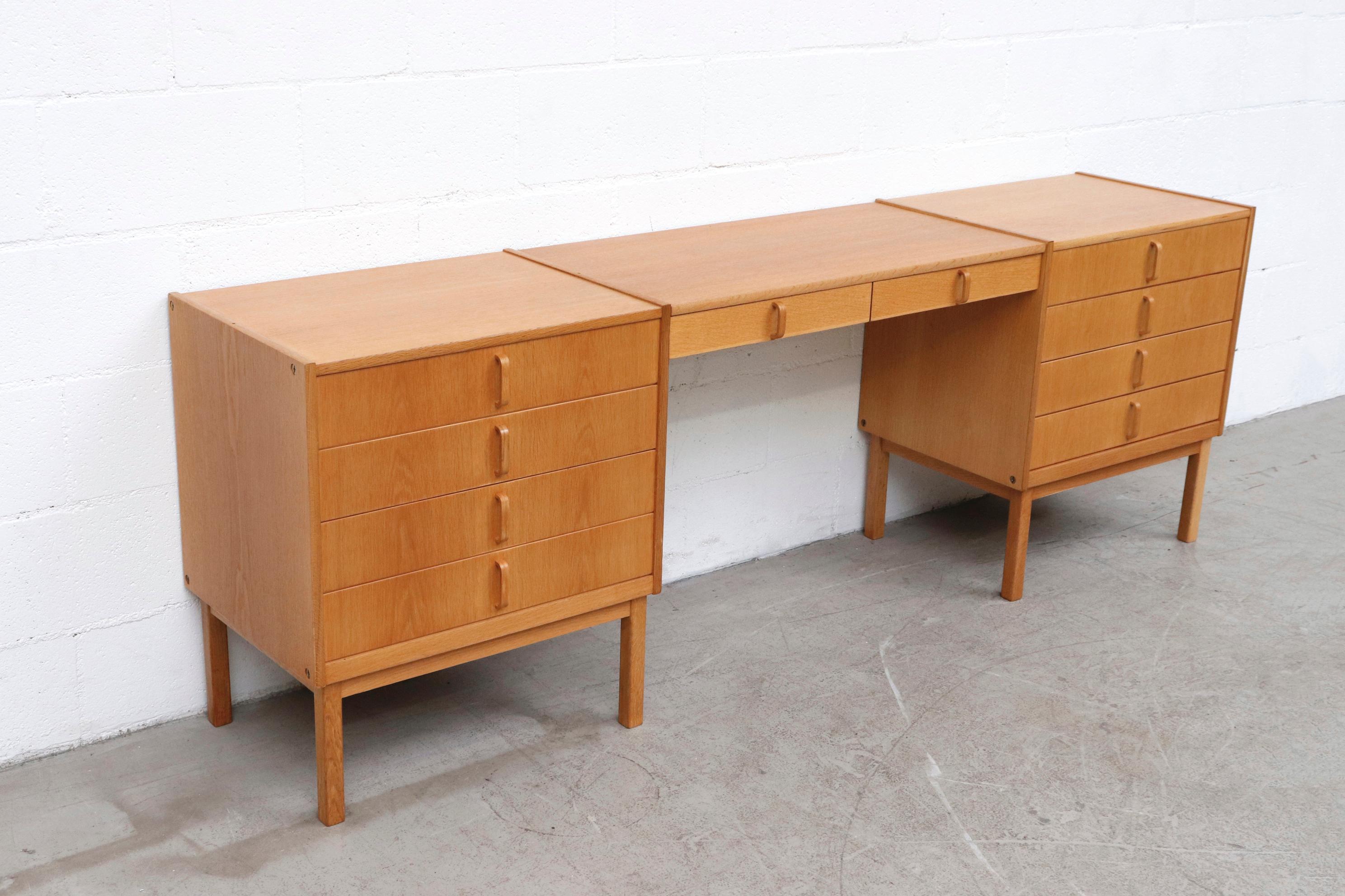 Dutch Oak Vanity or Desk by Bertil Fridhagen for Bodafors