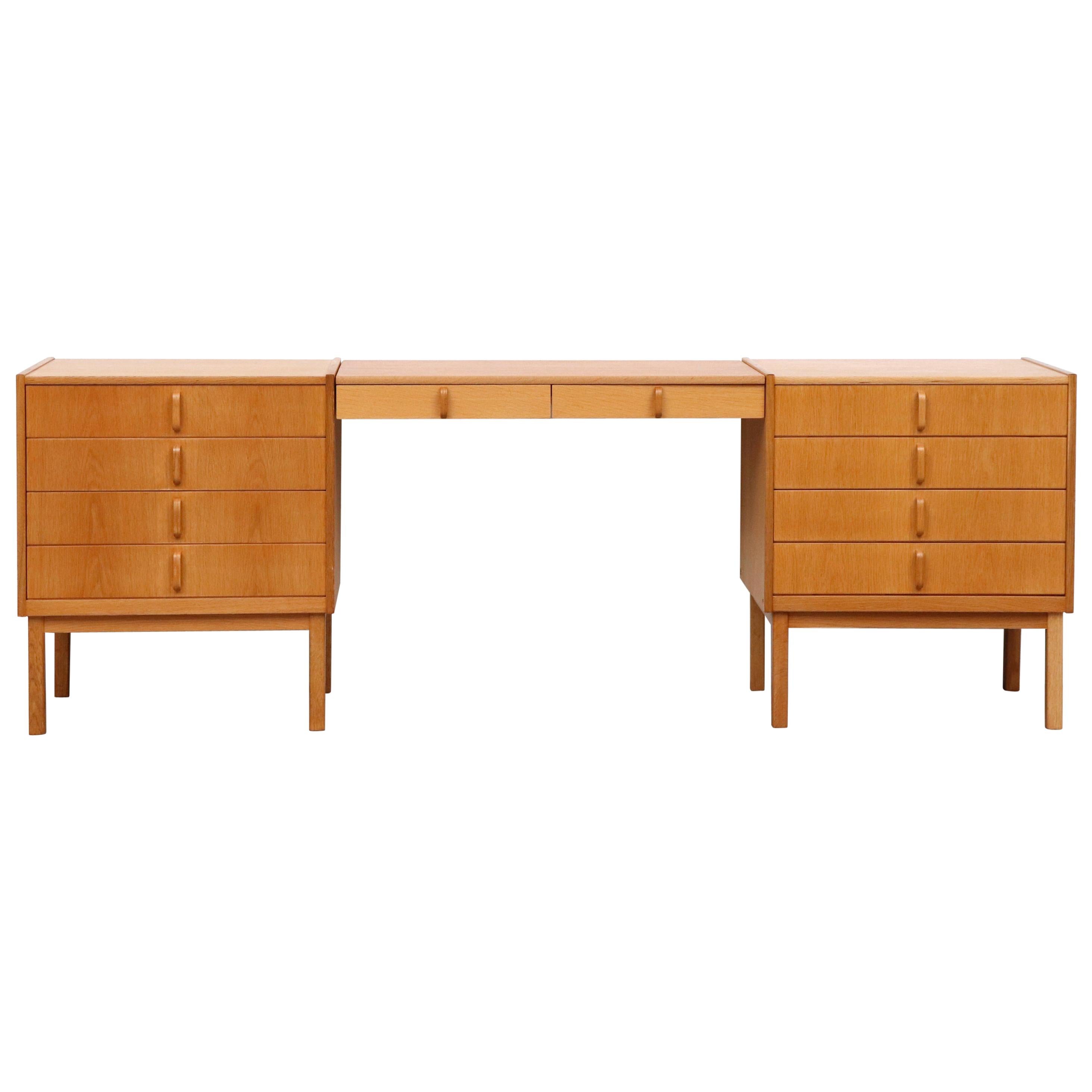 Oak Vanity or Desk by Bertil Fridhagen for Bodafors