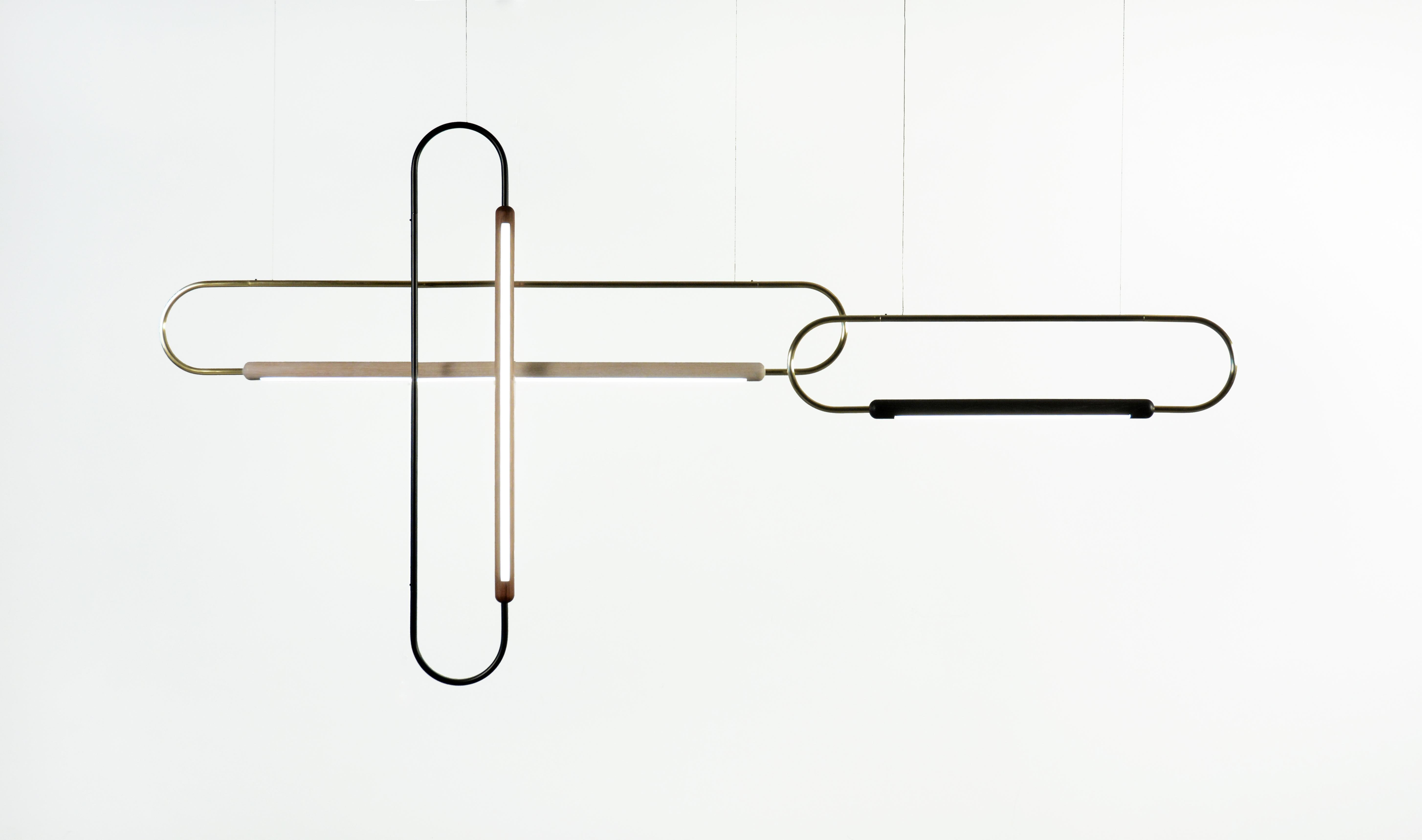 Canadian Oak Vertical Link Pendant by Hollis & Morris