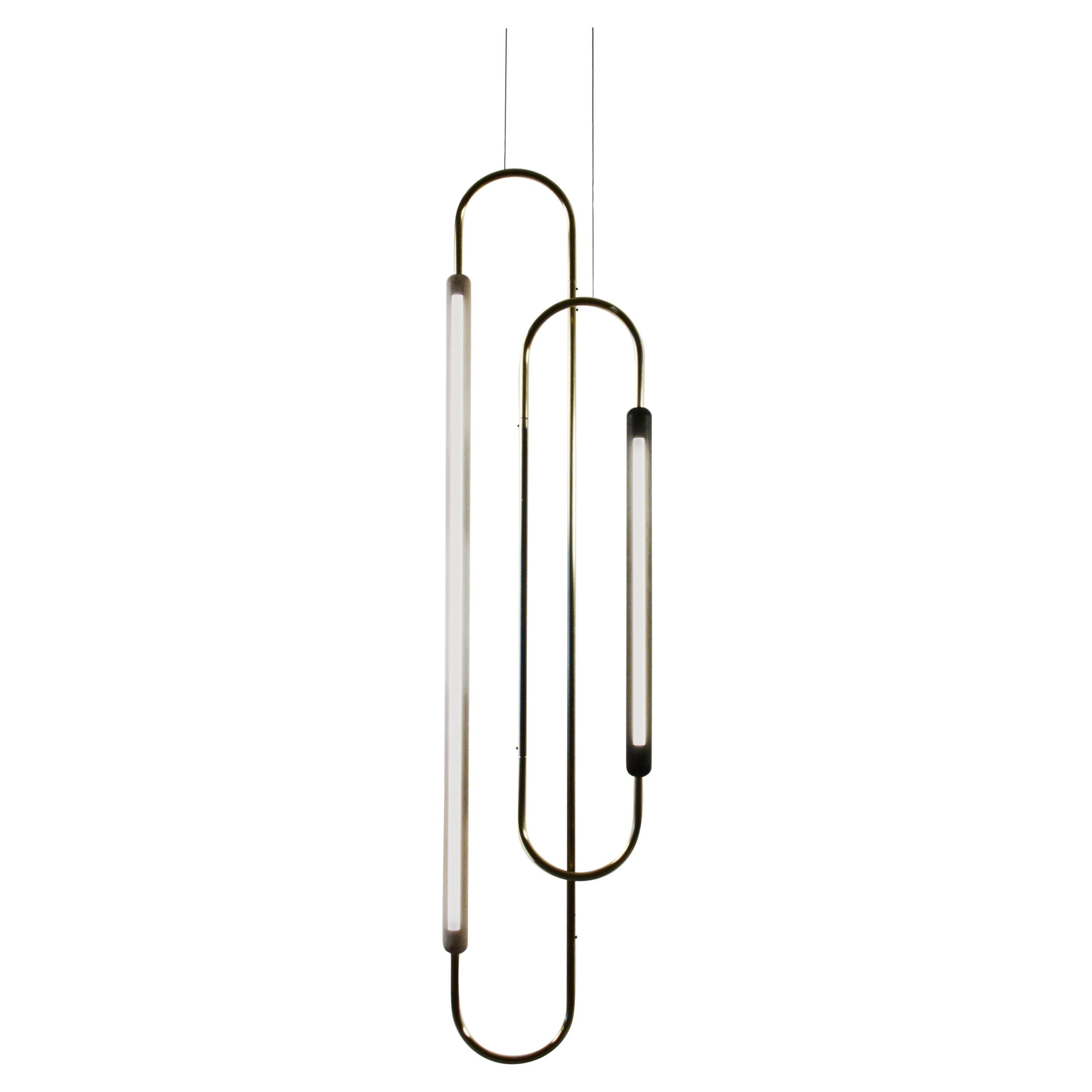 Oak Vertical Link Pendant by Hollis & Morris