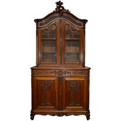 Oak Vitrine, circa 1860