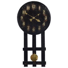 Antique Oak Wall Hanging Missionary Clock
