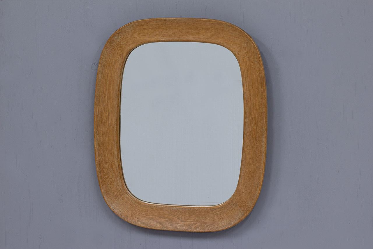 Scandinavian Modern Oak Wall Mirror by Per Argén for Fröseke, Sweden, 1950s