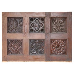 Panel mural de roble de estilo jacobeo