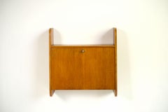 Oak Wall Secretary, French Reconstruction 1950