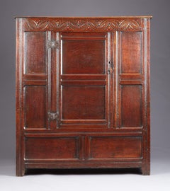 Oak Wardrobe / Clothes Press, Charles II period, Lancashire, circa 1670-1680