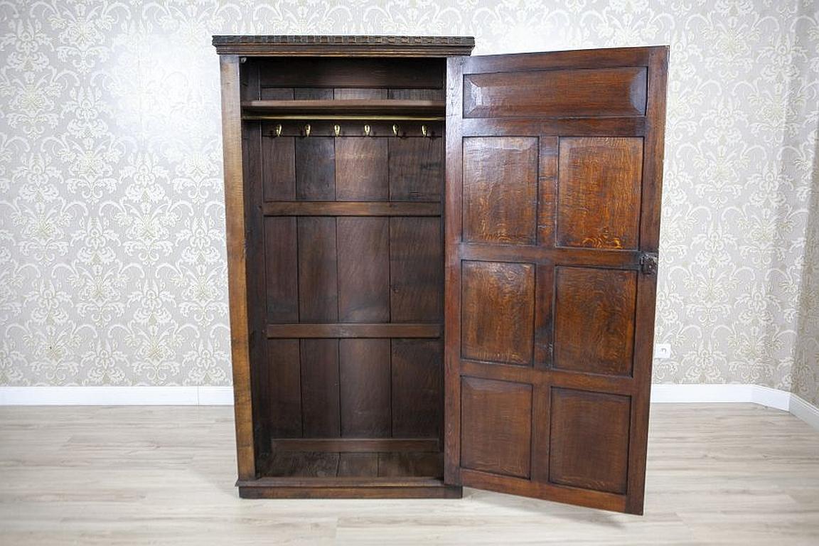 European Richly Carved Oak Wardrobe From the Turn of the 19th and 20th Centuries