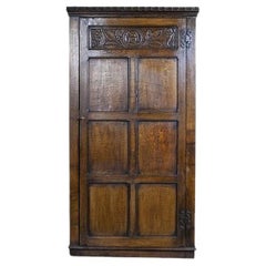 Richly Carved Oak Wardrobe From the Turn of the 19th and 20th Centuries