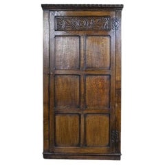 Richly Carved Oak Wardrobe From the Turn of the 19th and 20th Centuries