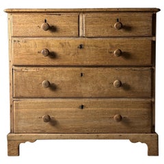 Oak washed Chest of Drawers 19th century
